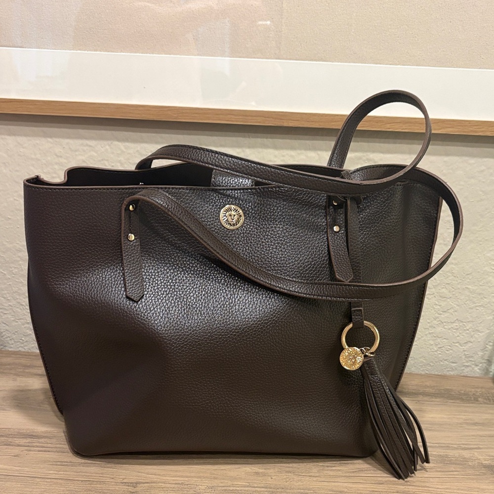 Anne Klein Dark Brown Tote Bag